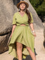 Plus Size Gorgeous Green Skirt Set