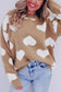 Khaki Heart Sweater