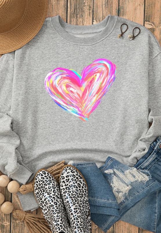 Colorful Heart Sweatshirt