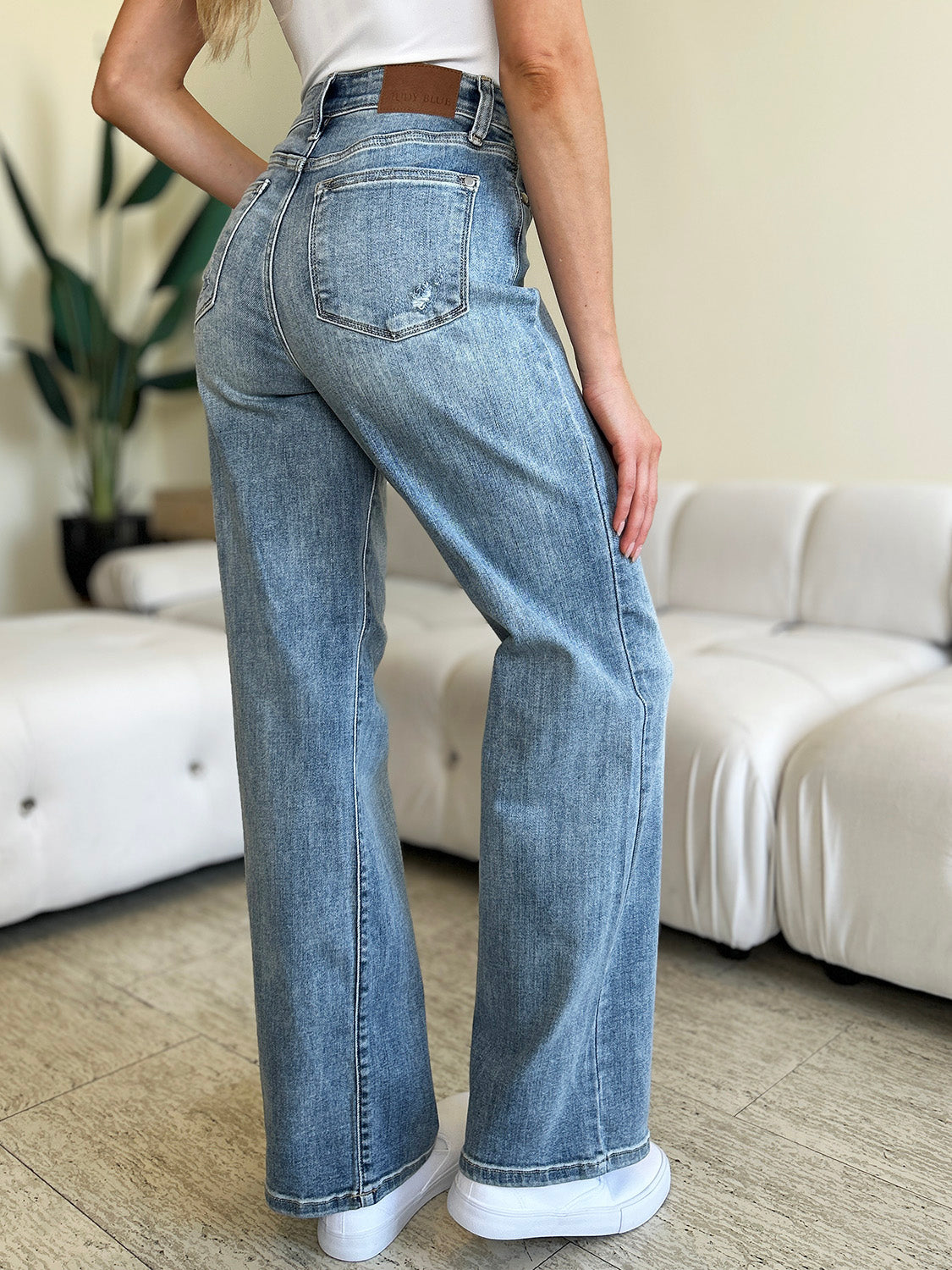 Judy Blue High Waist Straight Jeans - Light