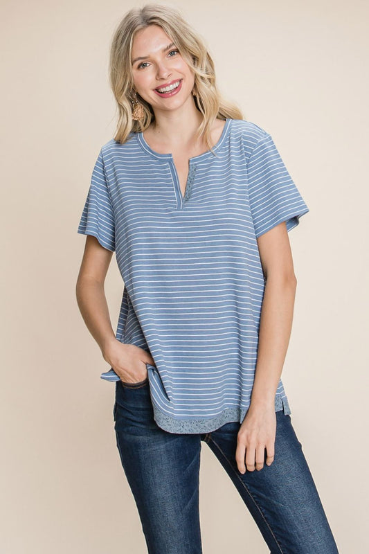 Blue Stripes Top