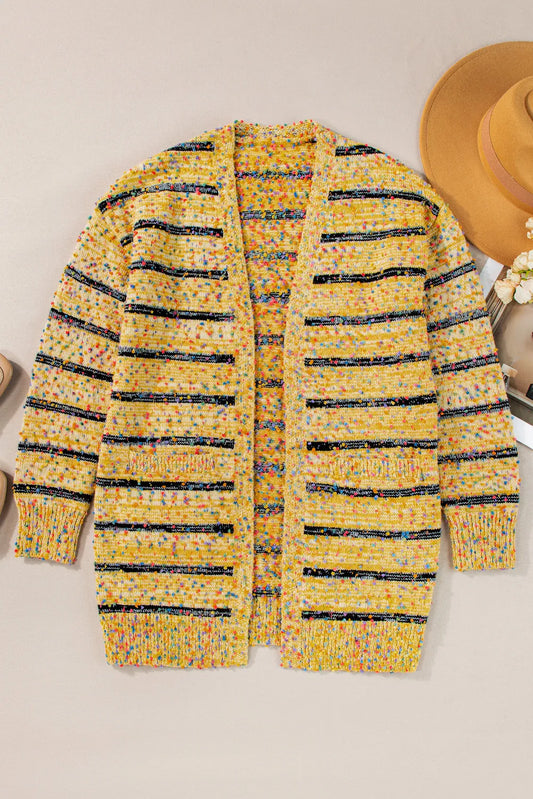 Gold Confetti Striped Cardigan