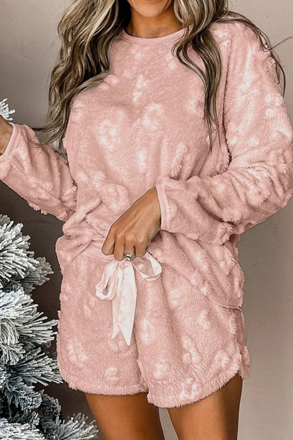 Fuzzy Shorty Pajama Set