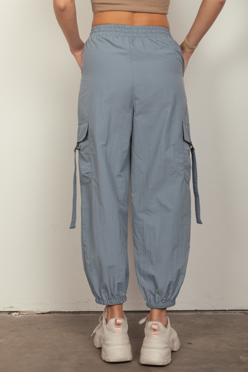 VERY J Elastic Waist Cargo Pants