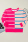 Plus Size Hot Pink Stripes Top