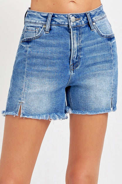 RISEN Front Slit Denim Shorts