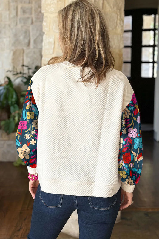 Plus Size Textured Floral Top