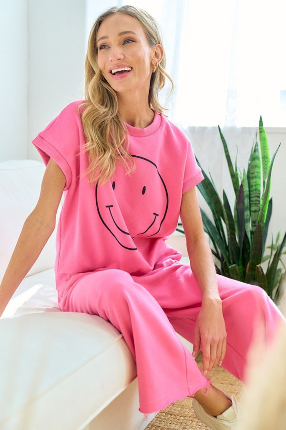 Pink Smiley Tee