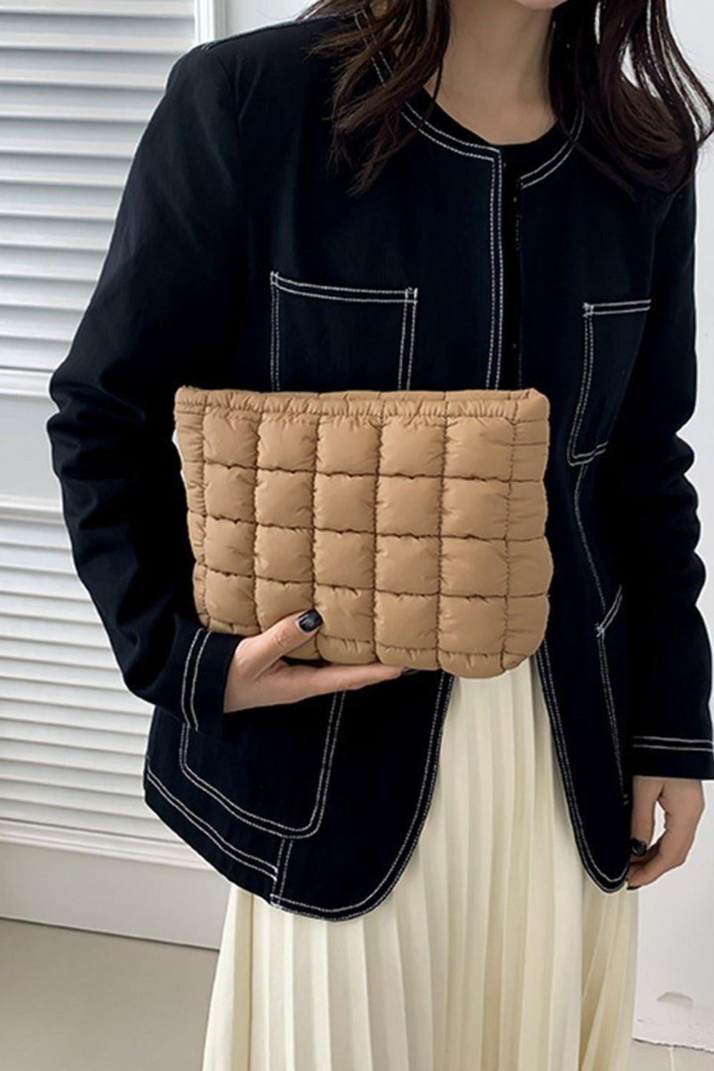 Zenana Quilted Clutch Bag