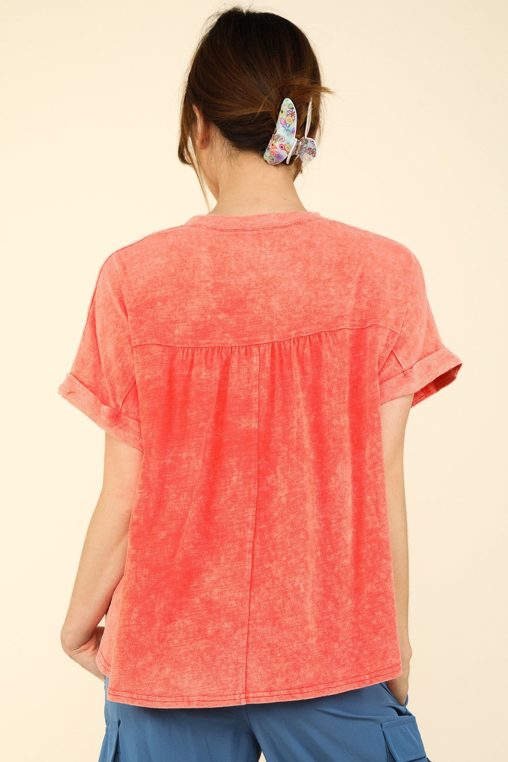 Wallis Top - Coral