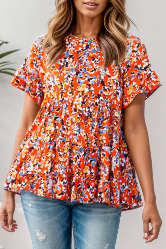 Plus Size Multicolor Floral Top