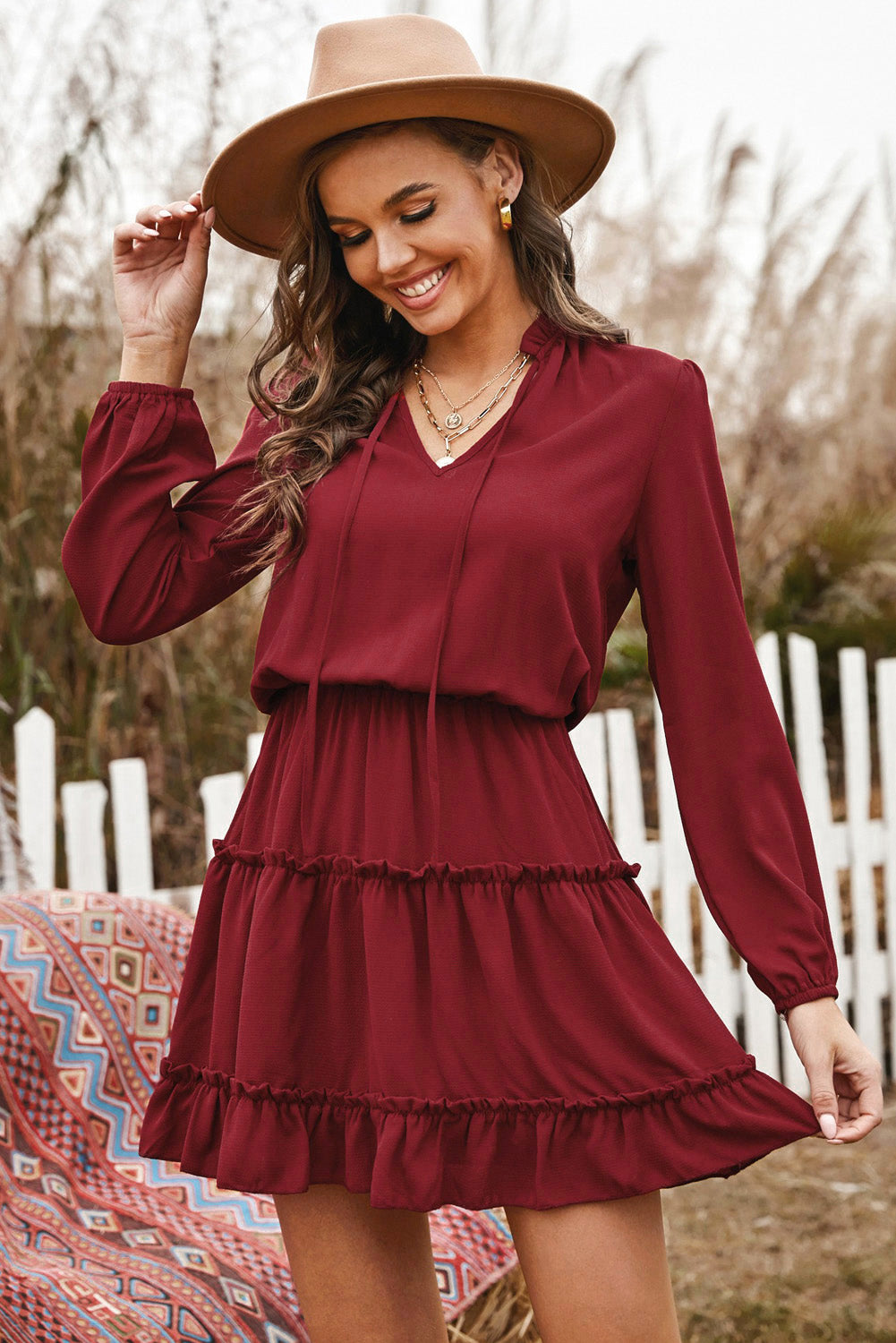 Burgundy Babe Dress