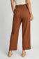 Umgee Drawstring Wide Leg Pants with Pockets - Rust