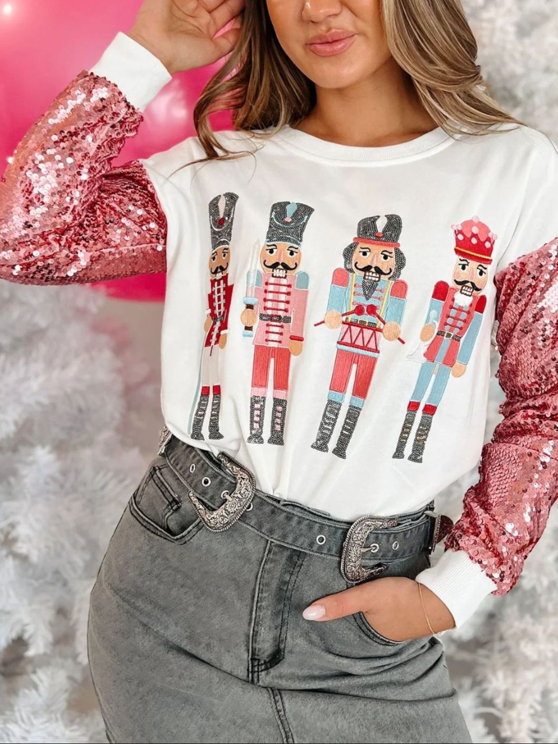 Sequin Nutcracker Sweatshirt