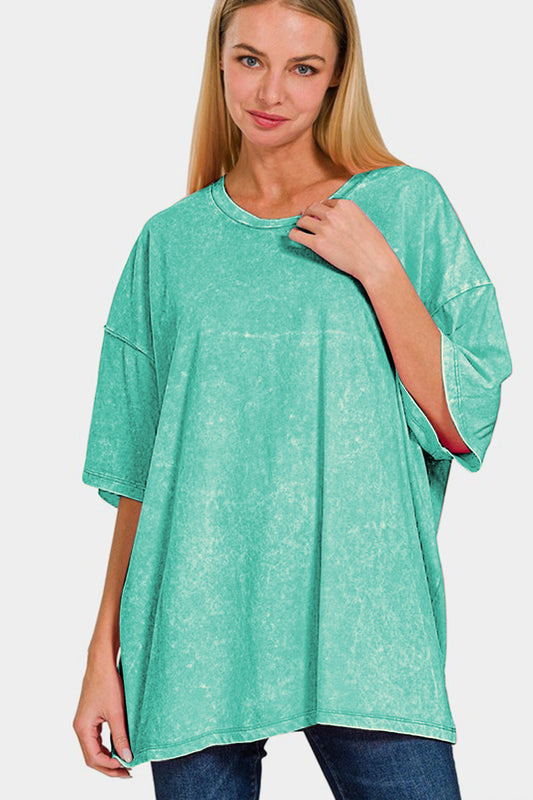 Zenana Oversized T-Shirt - Turquoise