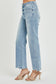 RISEN High Rise Straight Jeans - Light