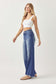 RISEN Raw Hem Wide Leg Jeans