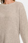 Zenana Waffle Sweater - Mocha