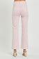 RISEN High Rise Tummy Control Straight Jeans - Acid Pink