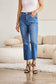 RFM Cropped Tummy Control High Waist Jeans - Medium Wash