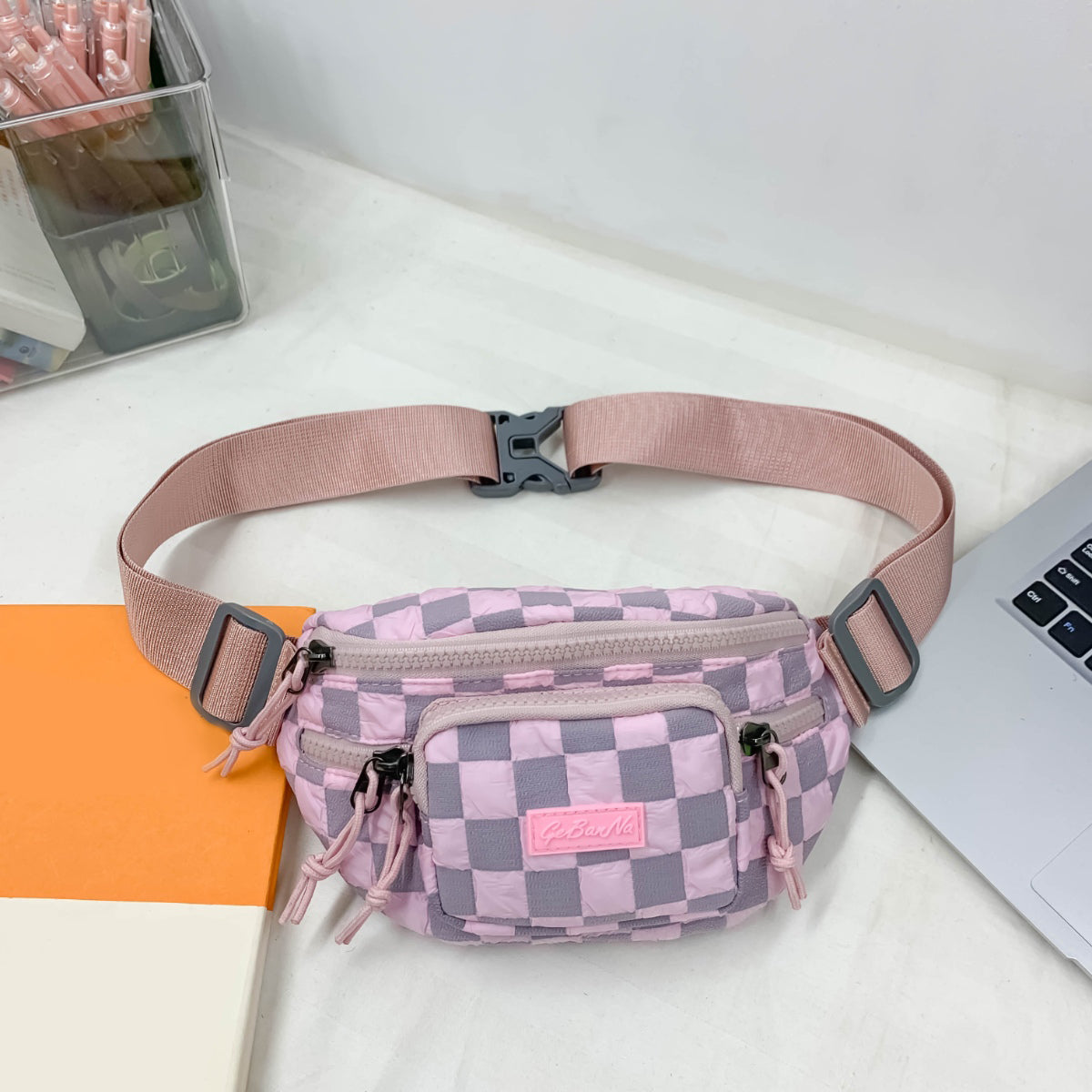 Checkered Belt Bag