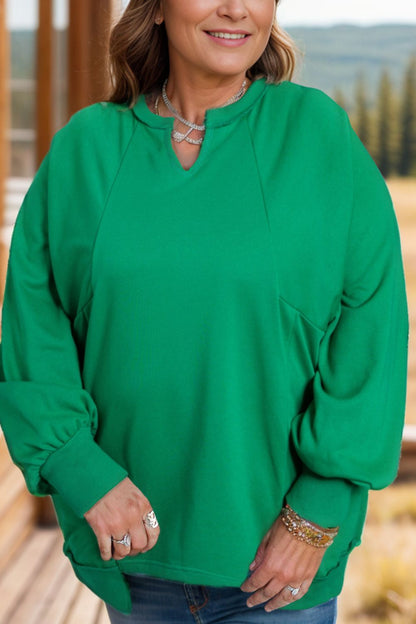 Plus Size Green Sweatshirt