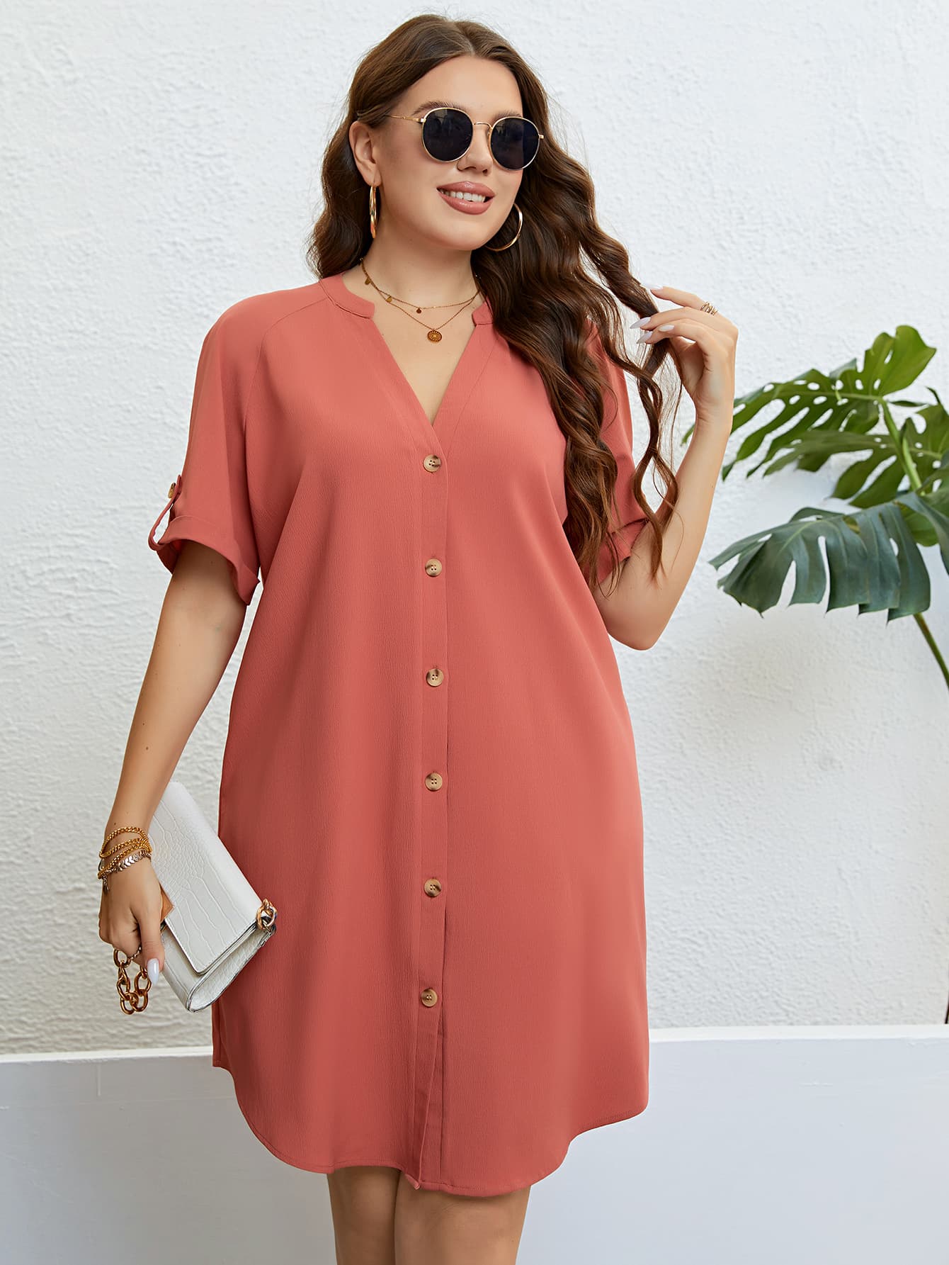 Plus Size Coral Cutie Dress