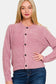 Zenana Light Rose Cardigan