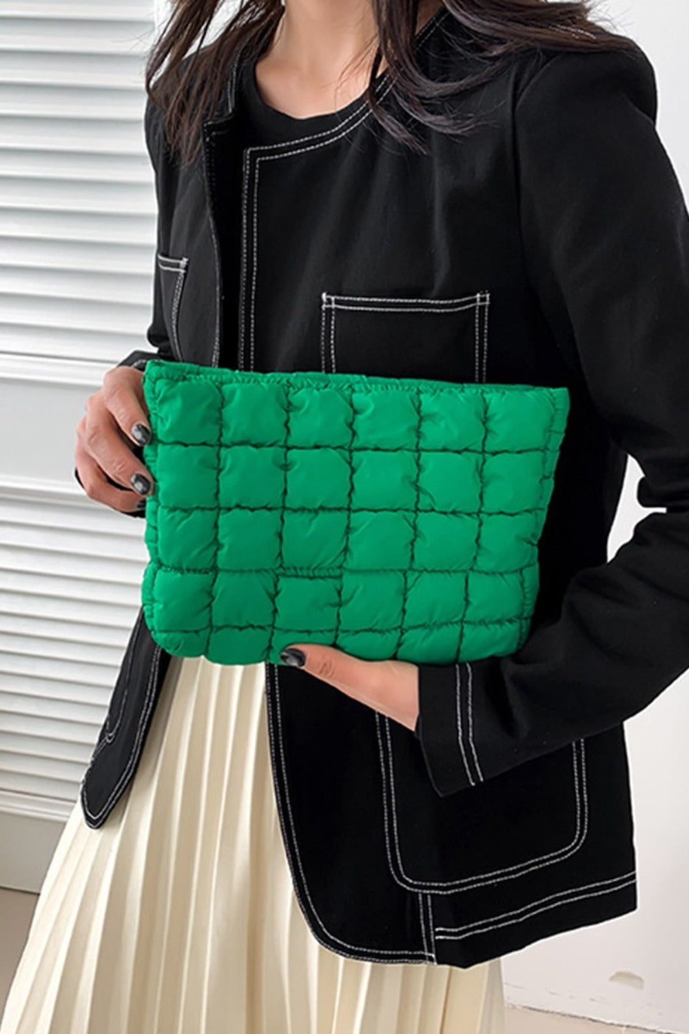 Zenana Quilted Clutch Bag