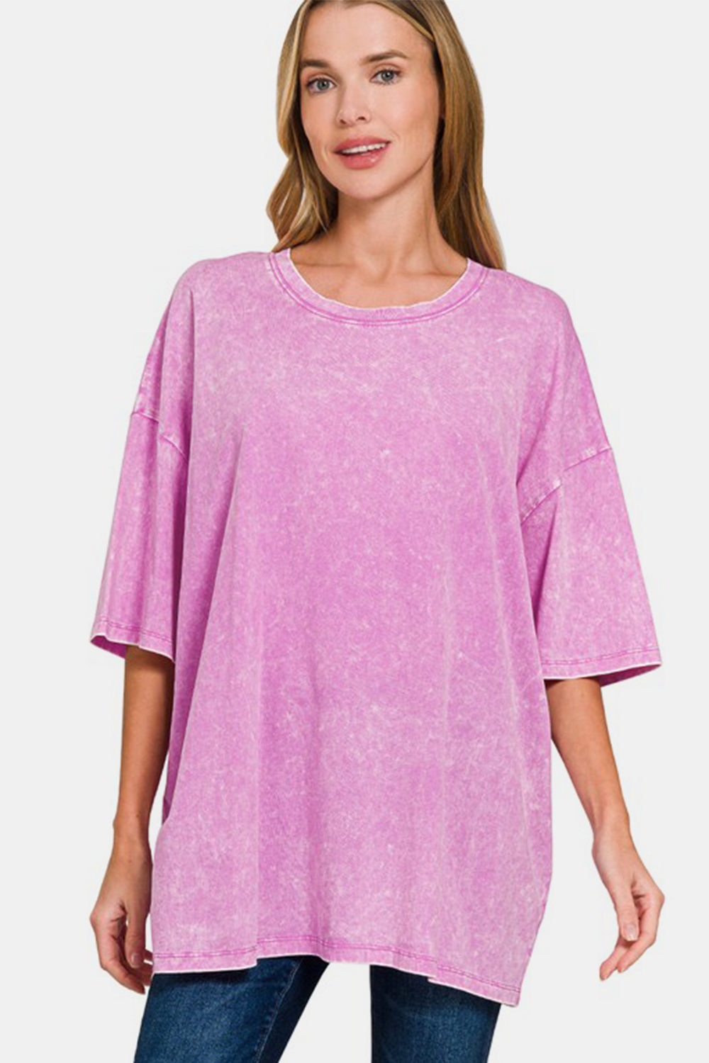 Zenana Oversized T-Shirt - Moonlit Mauve