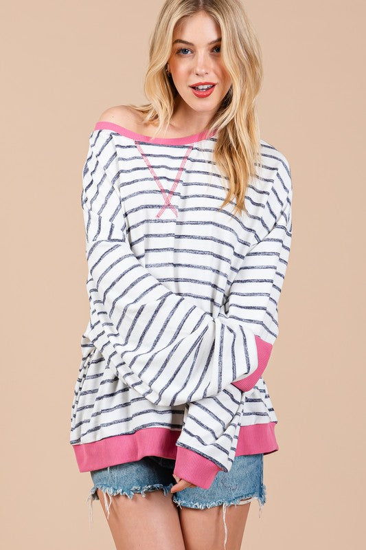 Stilwell Striped Sweatshirt - Black