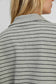 Umgee Striped Short Sleeve Sweatshirt - Gray