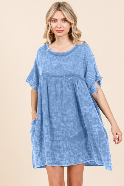 Crestvale Dress - Dusty Blue