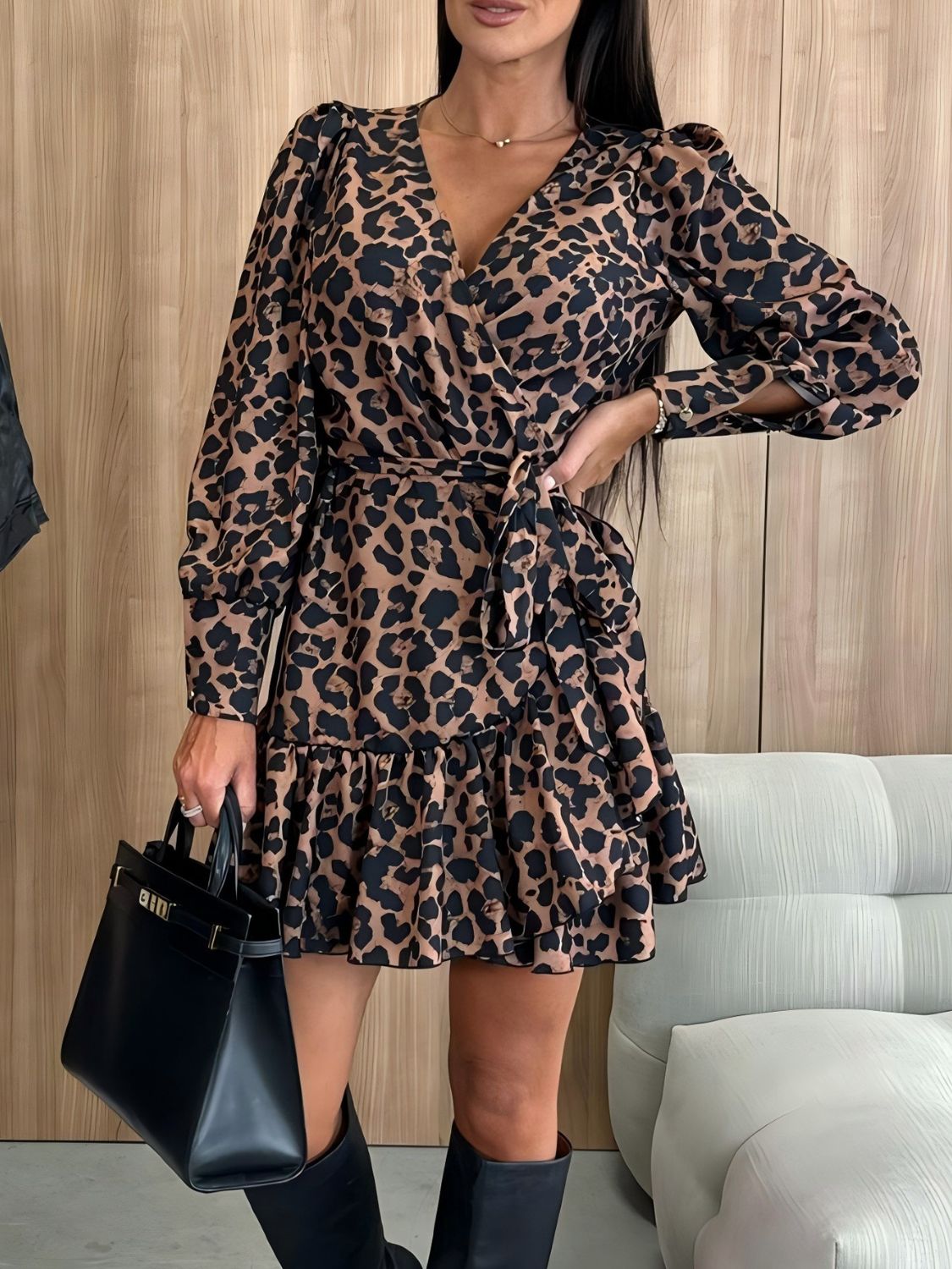 Leah Leopard Dress