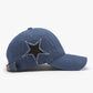 Star Raw Hem Baseball Cap