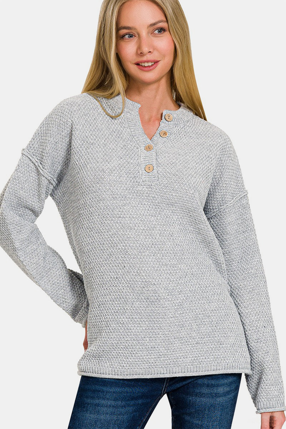 Zenana Grey Sweater