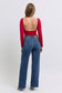 Judy Blue Raw Hem Mid Rise Jeans - Dark