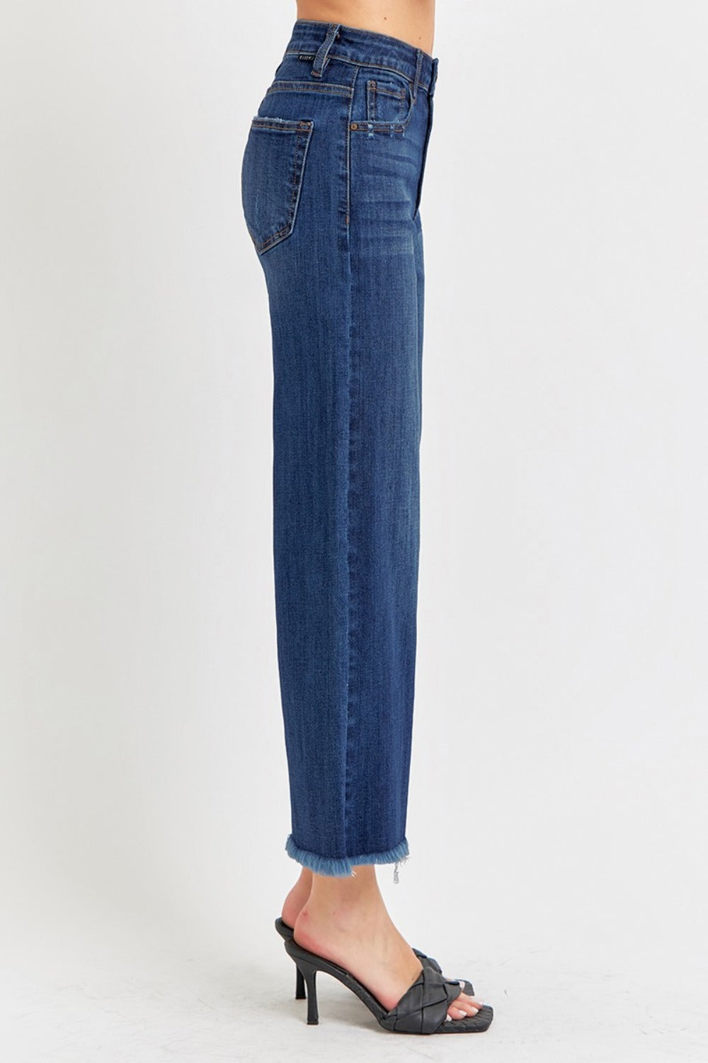 RISEN Cropped Wide Leg Jeans