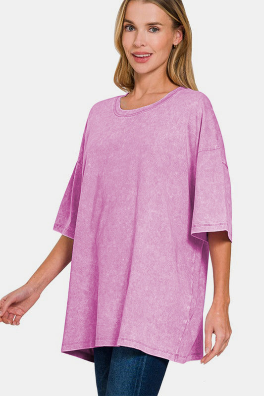 Zenana Oversized T-Shirt - Moonlit Mauve