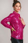 Umgee Sequin Long Sleeve Top - Cerise