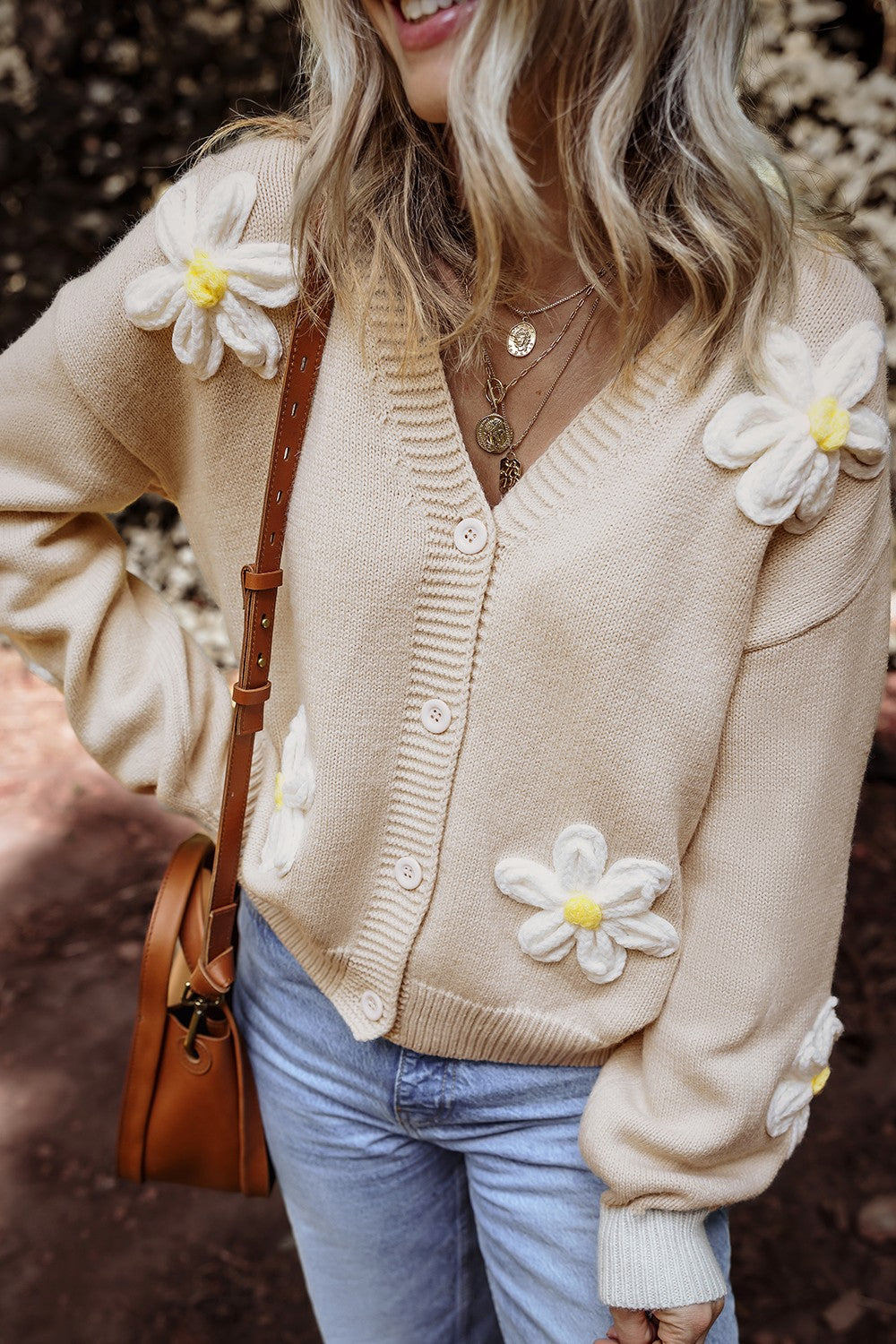 Eggshell Floral Cardigan