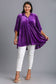 Umgee Button Down Tiered Top - Violet