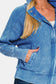 Zenana Ocean Blue Hooded Jacket