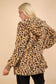 Fuzzy Leopard Jacket - Taupe