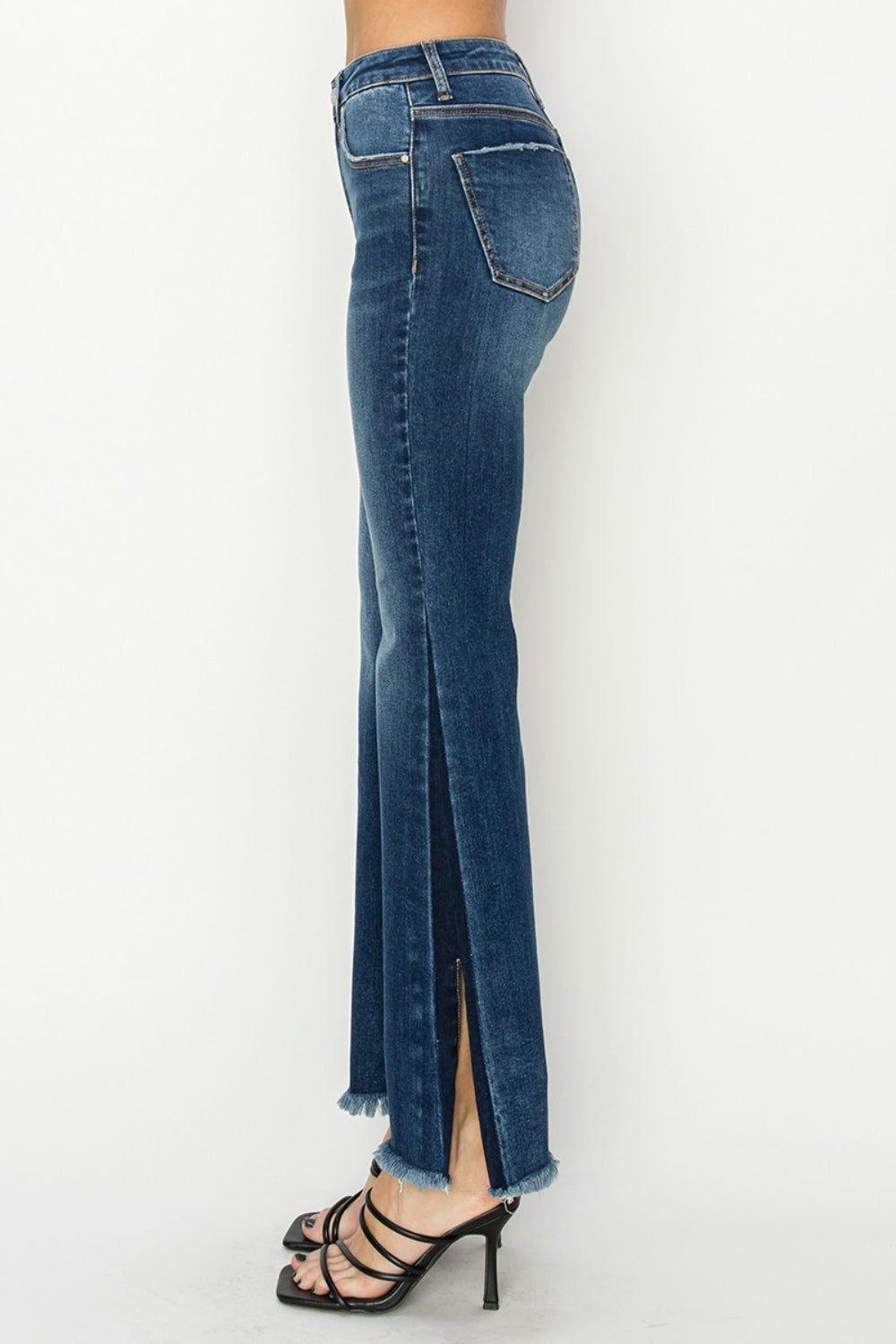 RISEN Dark Wash High Rise Flare Jeans