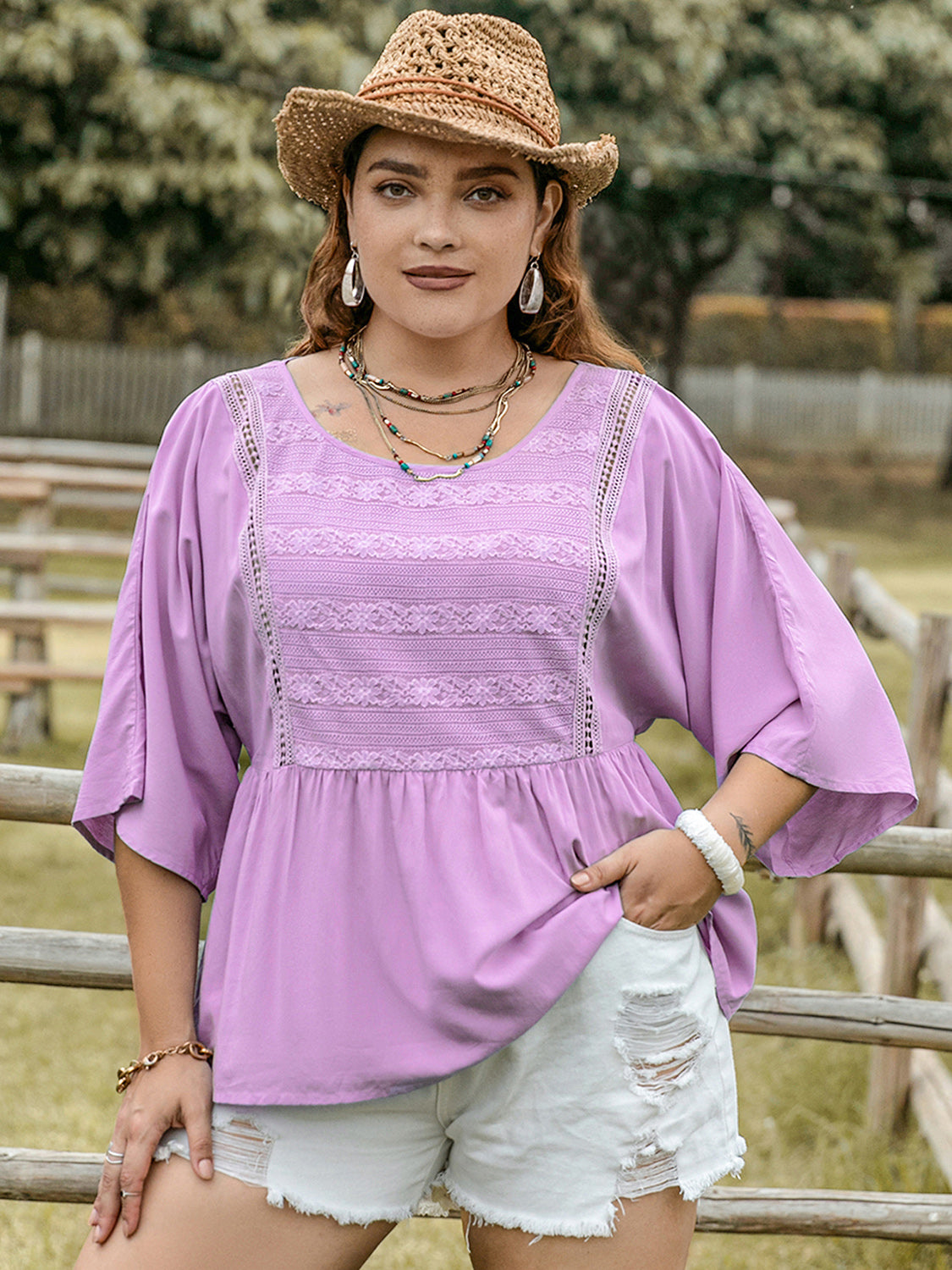 Plus Size Lovely Lavender Top