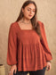 Plus Size Terrific Terracotta Top