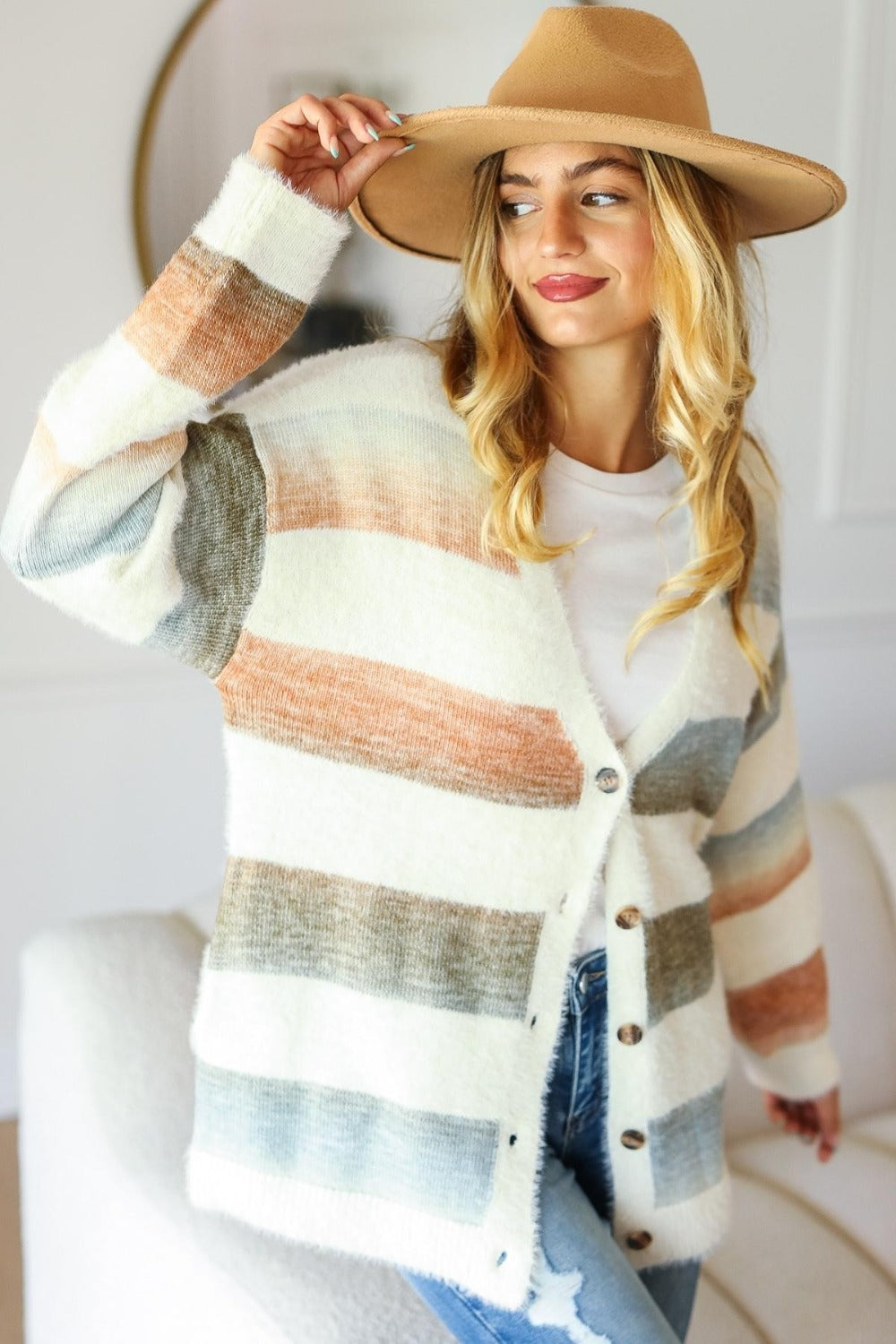 Ombre Stripes Cardigan