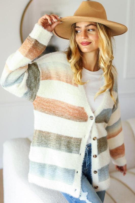 Ombre Stripes Cardigan