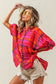 Fuchsia Plaid Top